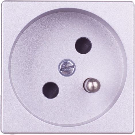 Simon Connect K45 Einzelsteckdose mit/ohne 16A IP20 eloxiertes Aluminium K02/8