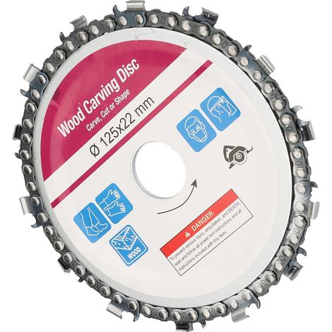 5-Zoll-Schleifscheibe für Winkelschleifer, rote Kettenscheibe, Holzsäge (125 mm) (1/5)