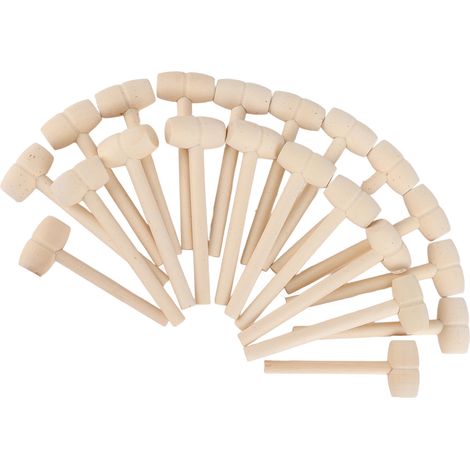 100 mini marteaux en bois, marteaux miniatures en bois, moules à chocolat en forme de cœur, marteaux créatifs pour le travail du bois, marteaux de frappe en bois massif, jouets pour enfants (1/5)