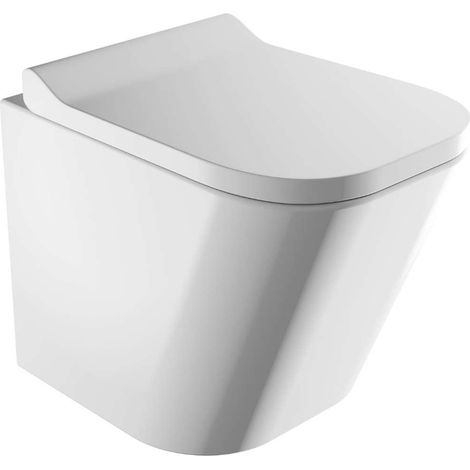 OMNIRES Fontana - Wand-WC mit SoftClose-Sitz, Rimless, weiß FONTANAMWBP (1/4)