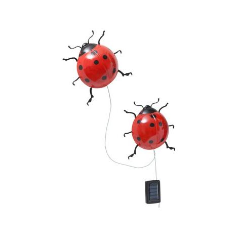 Lampes solaires de jardin, coccinelles LED, 2 pièces, 20 cm (1/5)
