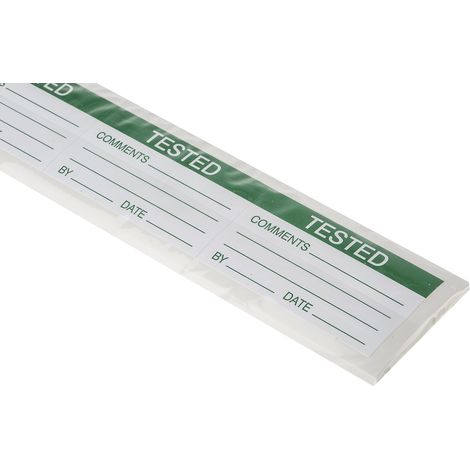 Etiquette adhésive pré-imprimée RS PRO Blanc, 30 par paquet ( Prix pour Sachet de 30 ) (1/3)