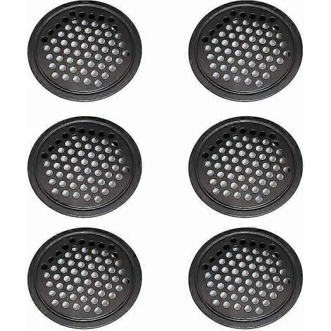 Grille de ventilation en acier inoxydable (6 pièces) - Grille de ventilation ronde de 60 mm pour placard et cuisine (1/5)
