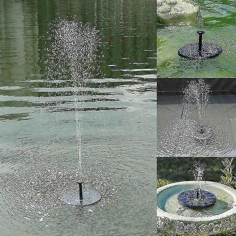 Fontaine solaire flottante avec pompe à eau et plaque d'eau pour piscines, jardins et étangs (1/5)