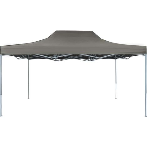 Tente de réception pliable, Pavillon, Pergola, Tente de jardin, escamotable 3 x 4,5 m Anthracite OIB6043E (1/5)