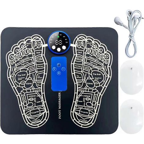 Tapis de massage pliable EMS pour pieds et mollets, pour la relaxation musculaire et le soulagement de la douleur. 8 modes et 29 niveaux d'intensité. (1/5)