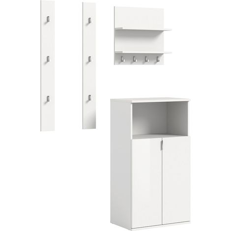 ProjektX ensemble d'armoires de rangement 3 éléments blanc brillant. (1/5)