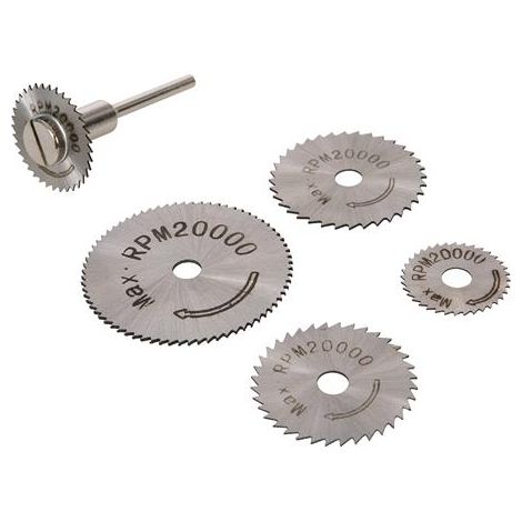 Silverline 289305 Set lame circolari per sega HSS  6 p.zi 22, 25, 32, 35 e 44 mm