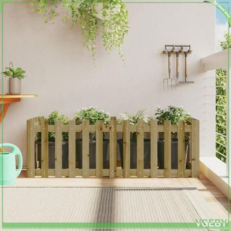 Lit surélevé de jardin - FAFEICY - 832496 - Bois de pin imprégné - 150x50x50 cm - Résistant intempéries (1/5)