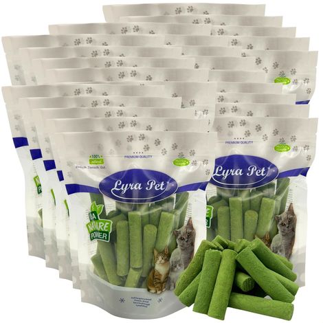 5 kg (25 x 200 g) Lyra Pet® Herbe à chat en bâtonnets lyophilisée