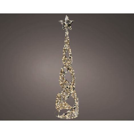 ALBERO CONO ORO LED BIANCO CALDO PER USO ESTERNO DIAMETRO 25X 100H CM (1/3)