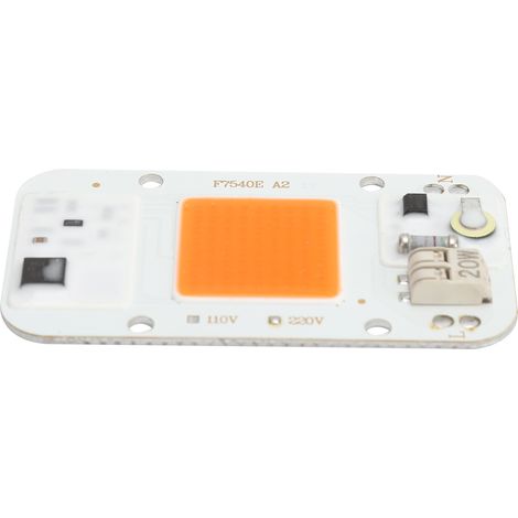 Puce LED 220V COB sans driver source lumineuse intégrée pour éclairage plante 20W spectre complet 75x40mm aluminium (1/5)
