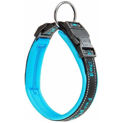 Ferplast SPORT DOG C  Collare per cani con imbottitura soft. Varie misure e colori fluo.. Variante C25/45 - Misure: A: 35-45 cm B: 25 mm - Blu