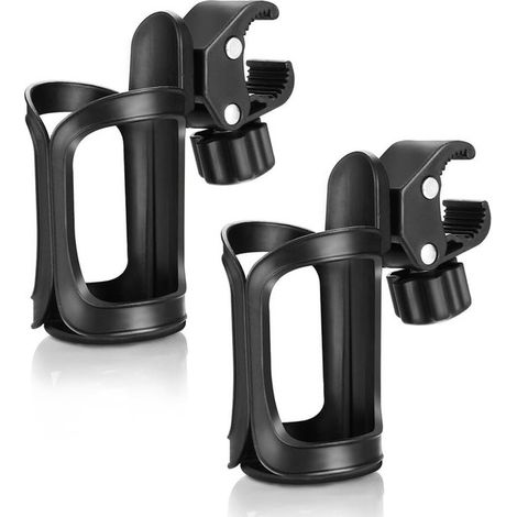 Porte-gobelet pour poussette - 2 pièces - porte-gobelet pour vélo - porte-bouteille pour vélo - porte-gobelet - Porte-gobelet universel rotatif à 360 degrés pour vélo (1/5)