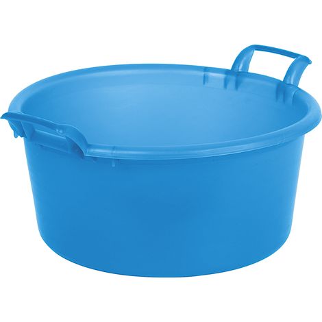 Bagno tondo / bacinella in plastica diametro 50 cm - Azzurro - Mobil Plastic