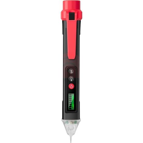 Détecteur de tension numérique, détecteur de tension sans contact avec fonction lampe de poche (noir) (1/5)