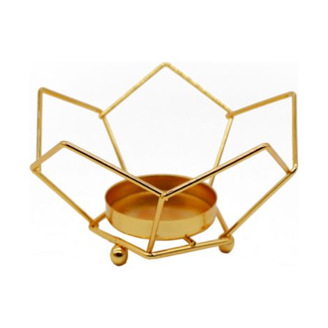 Porte-bougie en métal, porte-bougie décoratif, bougeoir creux (1/4)