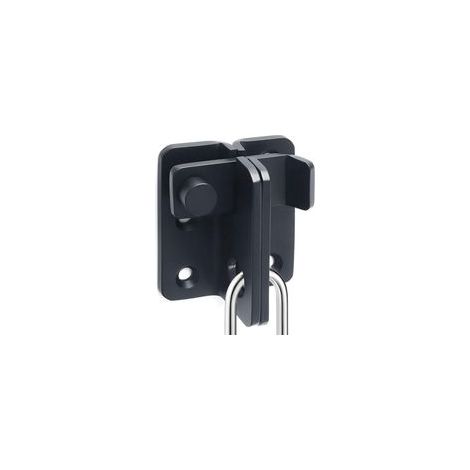 Acier Inoxydable Loquet Coulissante Serrure Volet Loquet Porte Verrou Portail pour abri de jardin, salle de bain, garage, fenêtre, ouverture à gauche Ouverture gauche Noir L (1/5)