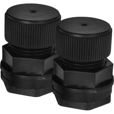 Raccord de tuyau d'arrosage, connecteurs pour réservoir d'eau, usage domestique, noir, filetage extérieur 3/4 pouce, installation facile, lot de 2 (1/5)