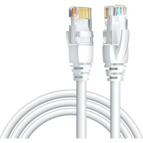 Câble Ethernet Cat-6 RJ45 pour réseau local (35 pieds) (1/5)