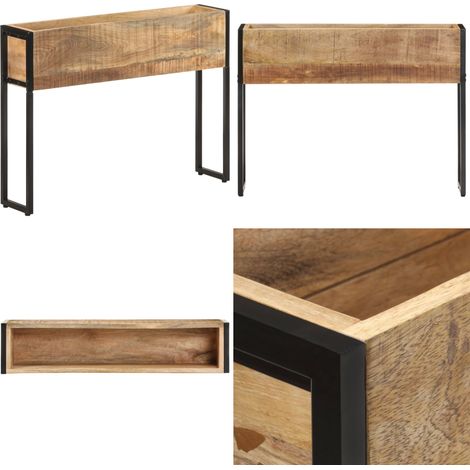 Jardinière 90x20x68 cm Bois de manguier brut - Jardin - Jardinière - Pot De Fleurs - Extérieur - Bois - Home & Living (1/5)