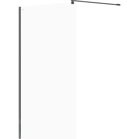 Cersanit Mille - Paroi de douche Walk-In, 120x200 cm, noir/verre clair S161-004 (1/2)