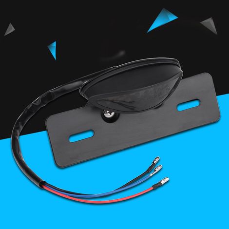 Feu arrière LED fumé pour moto, avec éclairage de plaque d'immatriculation et stop, style café racer. (1/5)
