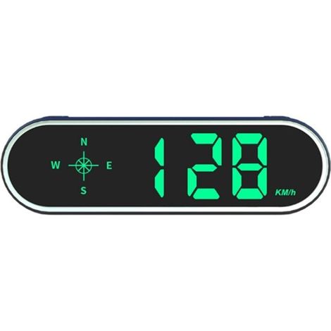 Compteur Vitesse GPS HUD Universel Affichage Tête Haute avec Boussole Alarme Survitesse pour Tous Véhicules (1/4)