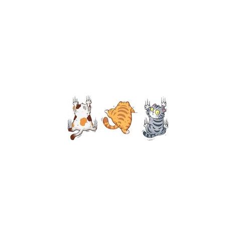Autocollants De Voiture - Lot De 3 Autocollants Amusants En Vinyle Pour Voitures - Motif Chat - Mignon Autocollant Chat Voiture - Humour - Autocollant De Décoration De Porte De Fenêtre De Voit (1/5)