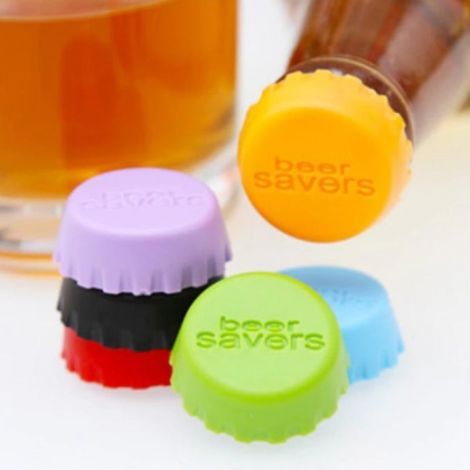 Set of 12 beer bottle protectors for beer lovers - Vacuum sealer - Multi-purpose stopper - AquaForge (1/5)
