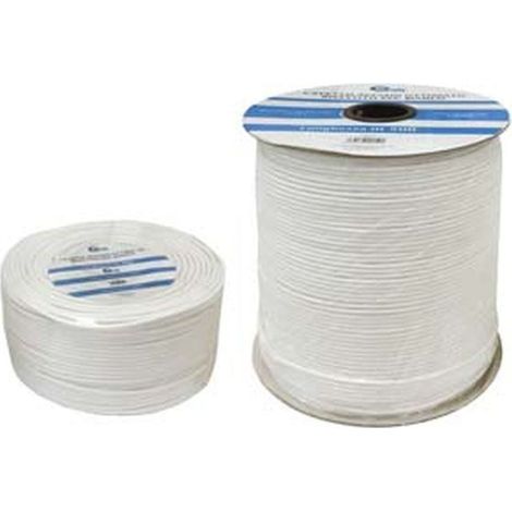 Cavetto acciaio ottonato rivestito in pvc bianco - Specifiche: mt 500 - 500 mt