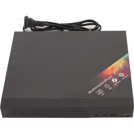 Lecteur DVD HD avec interface multimédia, sortie AV, télécommande, lecteur CD/DVD multizone, prise US 100-240 V (1/5)
