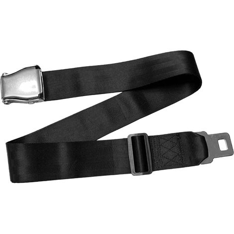 Extensor de cinturón de seguridad para avión de 67 pulgadas, poliéster reforzado con cierre metálico para asientos estrechos y viajes. (1/5)
