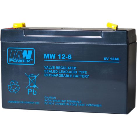 MW 12-6: batteria AGM 6V/12Ah, 15150100 (T1)