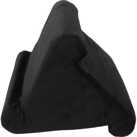 Support souple multi-angles pour tablette, réduisant les douleurs, coussin de support noir pour smartphones, livres et magazines (1/5)