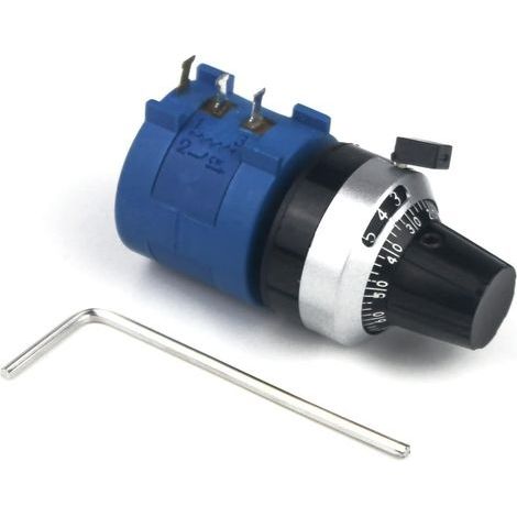 3590S-2-103L 10K Ohm 10 tours, potentiomètre rotatif de précision bobiné, bouton rotatif avec nombre de résistance réglable (1/5)