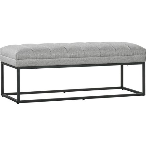 Dans la chambre ou sous une fenêtre, une assise d'appoint avec banquette capitonnée en aspect lin jusqu'à 200 kg (1/5)