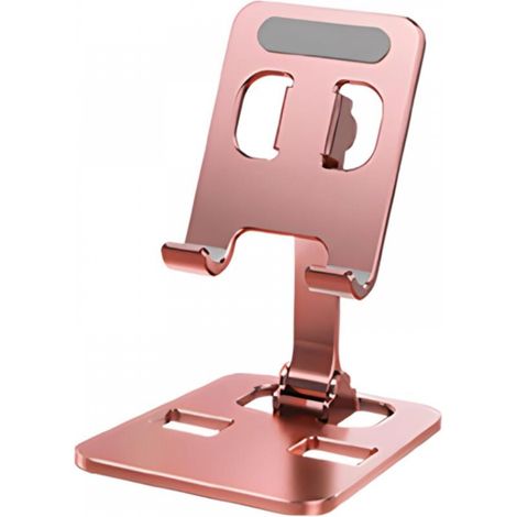 Support de Bureau pour Smartphone en Alliage D'aluminium, Support Universel Réglable pour iPhone Huawei Galaxy et Bien d'autres Téléphones Portables et Tablettes (Rose) (1/5)