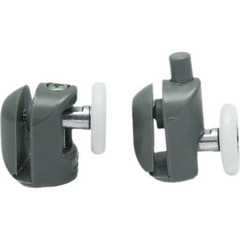 8 Pieces 23mm Sliding Shower Door Rollers, Rustproof Shower Door Rollers, for Shower Enclosure, Bathroom Door (4 Upper and 4 Lower) (1/4)