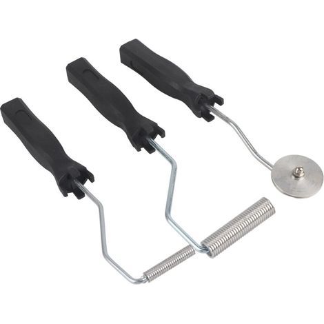 Kit de rouleau de stratification d'outil de pagaie de bulle de fibre de verre d'alliage d'aluminium de 3 pièces/ensemble pour le moule de FRP (dent de scie) (1/5)