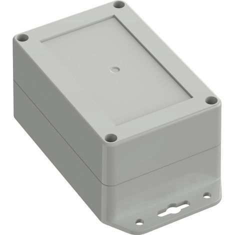 TRU COMPONENTS TC-10860616 Flansch-Gehäuse 120 x 80 x 60.20 Polycarbonat Lichtgrau 1 St. (1/2)