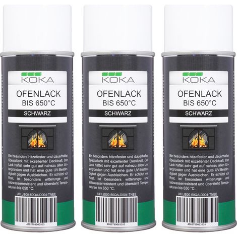 3x Ofenlack Spray Schwarz Matt (1/5)