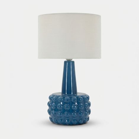Lámpara de mesa de cerámica con pantalla Gress - Azul Marino (1/4)