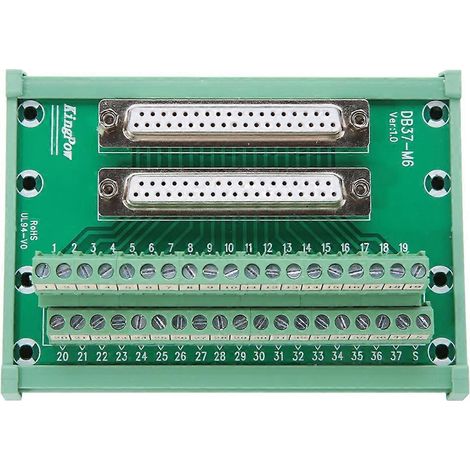 DB37-M6 Doppel-Buchsenkopf-DIN-Schienenmontage-Schnittstellenmodul-Klemmenblock-Platinenstecker (1/4)