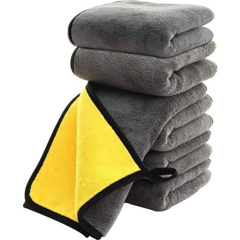 Ultra-saugfähige und weiche Mikrofasertücher für Auto und Haushalt, 6 Stück, 40 x 40 cm (1/5)