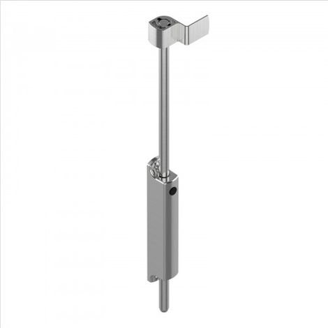 Verrou de portail en applique avec blocage intervantaux - inox brossé - TIRARD