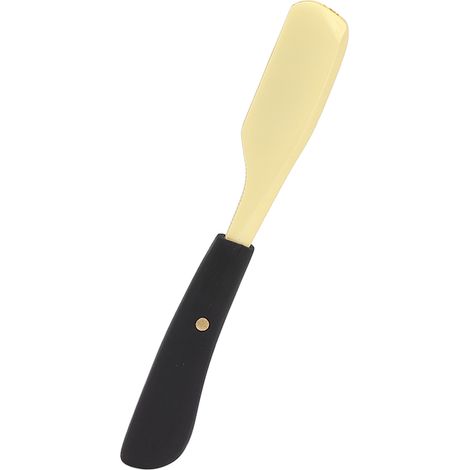 Rasoir droit en alliage durable et antirouille, manche ergonomique plaqué, idéal pour la maison, l'hôtel et les voyages. Finition Blackwood Gold. (1/5)