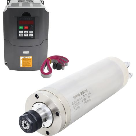 Motor de husillo, impermeable, refrigerado por agua, variador de frecuencia ADD, 220 V (1/2)