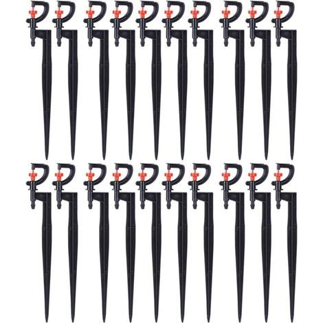 Arroseur d'arrosage, 20 pièces, Micro - arroseur Rotatif à 360 degrés de Type G (1/4)