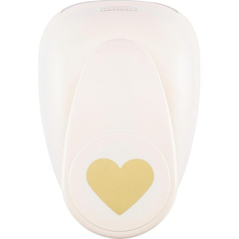 Perforatrice de Papier, Taille XXXL, Coeur, Pour Projets DIY, Scrapbooking, Création de Cartes et Plus, 15.1 x 10.9 x 8.5 cm, Or-blanc (1/5)